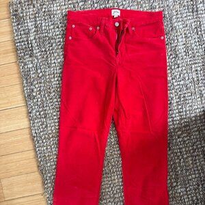 J.Crew VINTAGE STRAIGHT PANT - RED corduroy pant